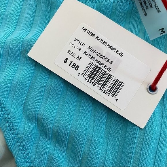 Solid & Striped Astrid One Piece Swimsuit Rib Greek Blue - Picture 7 of 7